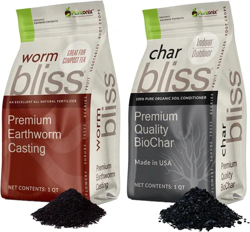 Vista 15 de Char Bliss (1 cuarto de galón) - Biochar orgánico para plantas - Enmienda orgánica del suelo de biochar con certificación OMRI - Carbón hortícola