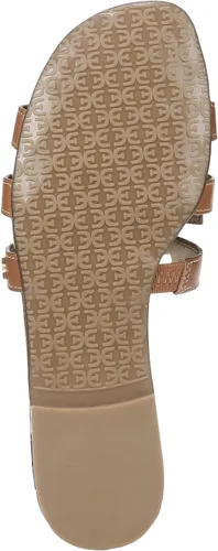 Vista 10 de Sam Edelman Bay Granite - Sandalia plana de cuero sin cordones con punta abierta color verde granito 10
