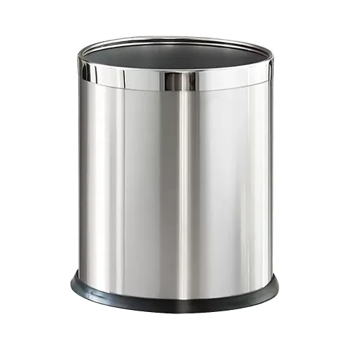 Vista 9 de 14L/3.7GAL Papelera negra y dorada, papelera de oficina con tapa abierta, papelera de metal, papelera dorada sin tapa para oficina, hotel, tienda