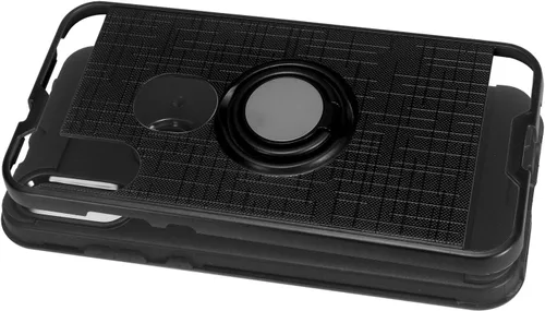 Vista 2 de Para Motorola Moto E (2020) XT2052 - Funda para teléfono con soporte de anillo - RS2 Negro