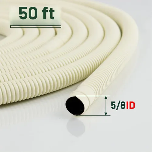 Vista 2 de Flehomo Manguera de drenaje universal de 50 pies para sistemas de bomba de calor de aire acondicionado mini split, tubo de drenaje de aire