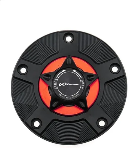 Vista 4 de TEMKIN W Gas Fuel Tank Cap for Suzuki DL 650 V-Strom 2012-2016 Motorcycle CNC Quick Release Cover Y (Color : Black)