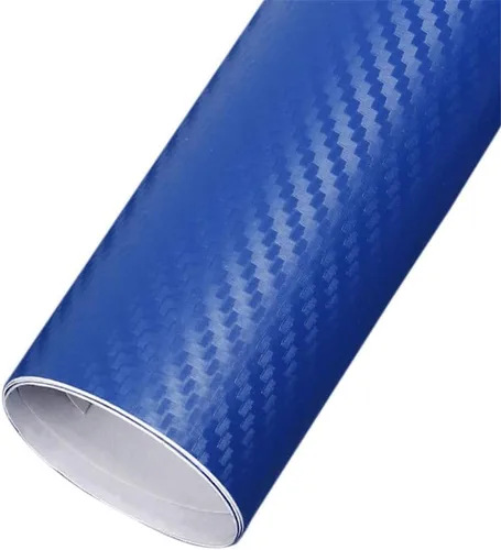 Vista 15 de Película de vinilo de fibra de carbono 3D de 50 pulgadas x 4 pulgadas, impermeable, para auto, color negro