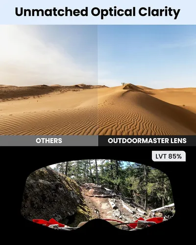 Vista 3 de OutdoorMaster Mustang - Gafas de motocross OTG, gafas de motocross, gafas de ATV para hombres, mujeres, adultos y jóvenes