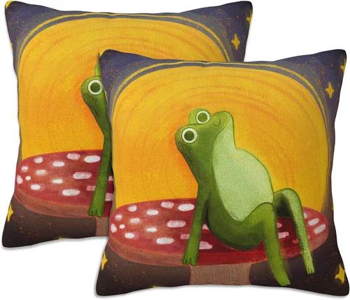 Vista 11 de Juego de 2 fundas de almohada con diseño de punto dálmata con corazón rosa de 18 x 18 pulgadas, fundas decorativas para dormitorio, sala de estar