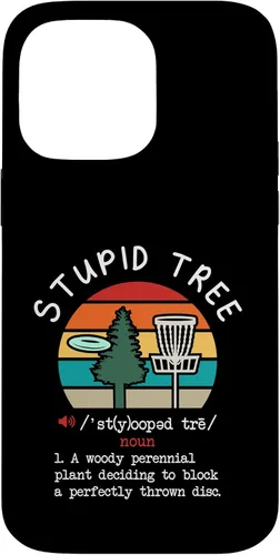Vista 21 de Disc Golf Stupid Tree Funny Disc Golfing Lover Player Gift Case for iPhone 17