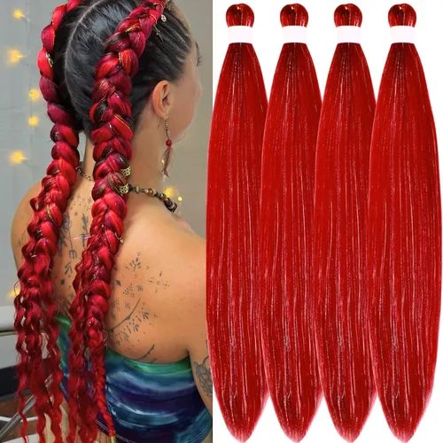 Vista 131 de Cabello trenzado para niños preestirado de 16 pulgadas, color negro para niños, trenzas sin nudos