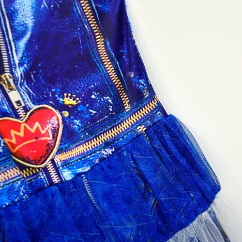 Vista 7 de VARWANEO Vestidos de disfraz de malla para niñas de 3 a 10 años, para fiesta de cumpleaños, tutú de tul
