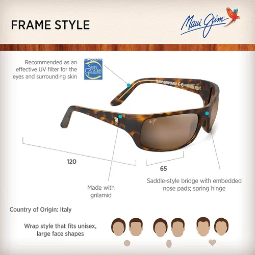 Vista 6 de Maui Jim Gafas de sol polarizadas Peahi para hombre y mujer