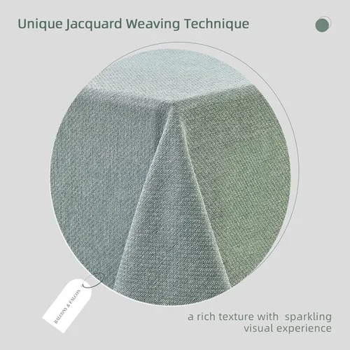 Vista 3 de BALCONY & FALCON - Mantel rectangular de estilo jacquard resistente al agua para mesa de comedor, cocina, café, fiestas de Pascua, primavera, verano