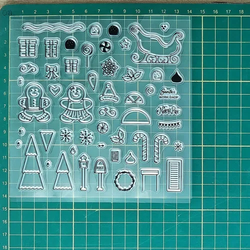 Vista 4 de Juego de sellos y troqueles transparentes para hacer tarjetas, plantillas cortadas para álbumes de recortes, álbum de fotos, papel decorativo