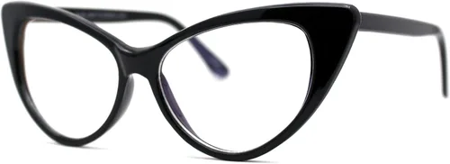 Vista 2 de Lentes para computadora con filtro de luz azul y marco de ojo de gato clásico gótico verdadero