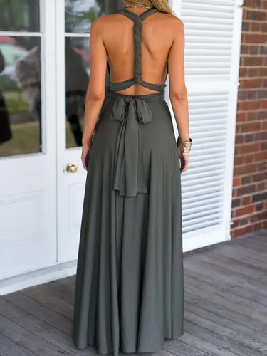 Vista 3 de Clothink - Maxivestido convertible para fiesta o dama de honor