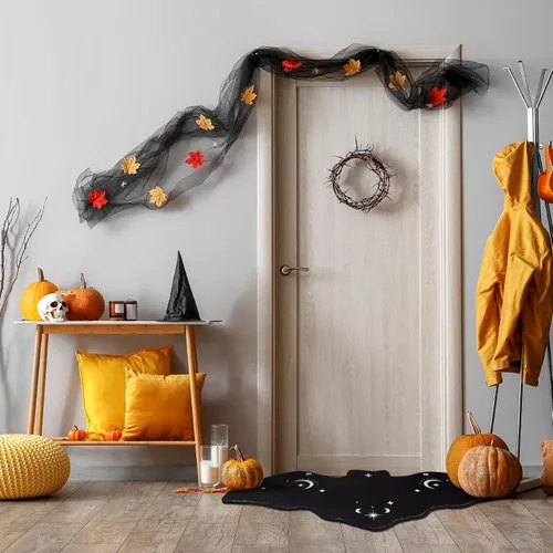 Vista 5 de Harloon Tapete gótico de baño de 3 piezas de 16 x 32 pulgadas, espeluznante, tapete gótico de baño, tapete de baño gótico de terror, decoración