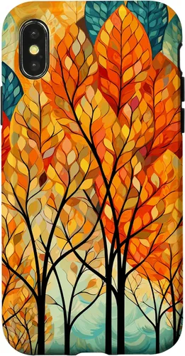 Vista 5 de Fall Theme & Autumn Leaves & Colorful Trees, Fall Colors Case for iPhone 16