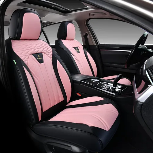 Vista 18 de FLORICH Fundas de asiento para automóviles, fundas de asiento impermeables, fundas de asiento de cuero para automóvil, paquete de 2, protector