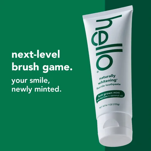 Vista 3 de Hello Pasta de dientes con flúor blanqueadora natural (paquete de 3) y pasta de dientes épicas con carbón activado sin flúor
