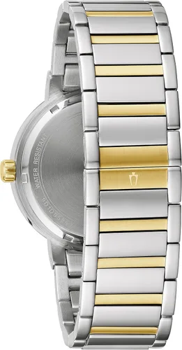 Vista 3 de Bulova Reloj de cuarzo para hombre con correa de acero inoxidable 98C123, Azul, Pulsera
