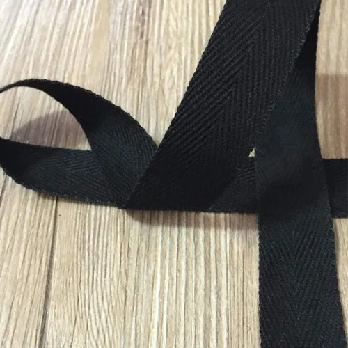 Vista 5 de Cinta de sarga de algodón natural de 50 yardas, 1 pulgada de ancho, rollo de cinta bies con patrón de espiga para coser delantales, manualidades