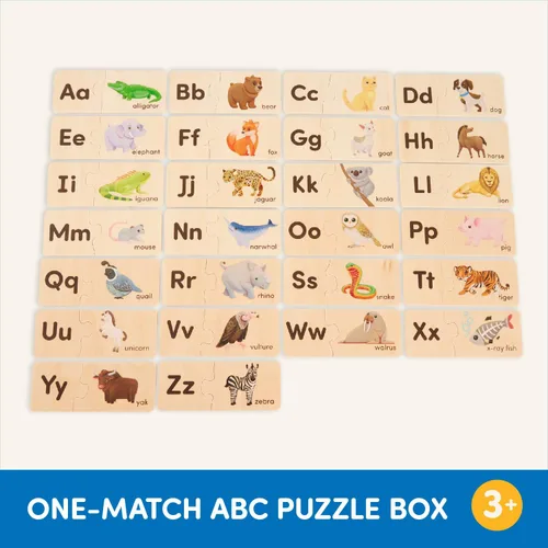 Vista 6 de Battat – One – Match Puzzle – Rompecabezas de madera para niños pequeños – Juguetes de madera – Juguetes educativos – Más de 3 años – Rompecabezas