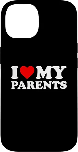 Vista 4 de I Love My Parents - Red Heart Case for iPhone 16