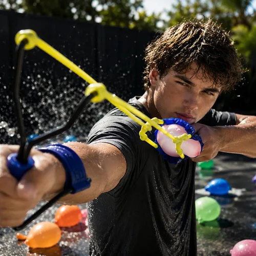 Vista 5 de Stream Machine Lanzador de Globos para Muñeca Color Will Vary, Includes 72 Water Balloons, Outdoor Game, Backyard Summer Activities, Long Range