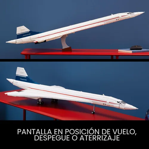 Vista 6 de LEGO Icons Concorde Modelo de Avión, Regalo para Adultos, Construye un Modelo Réplica del Avión Comercial Supersónico más Famoso del Mundo