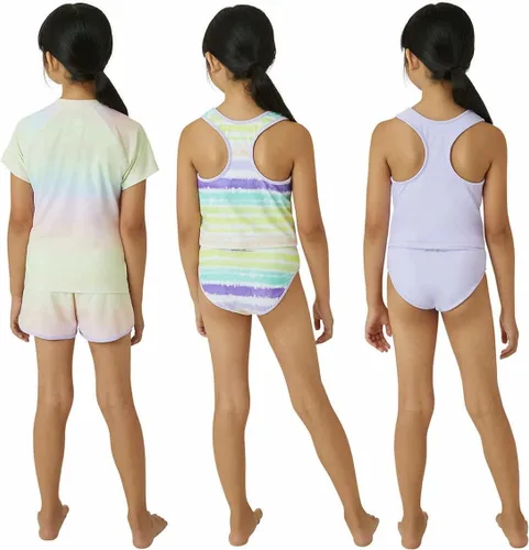 Vista 2 de Eddie Bauer Conjunto de natación para niña pequeña de 4 piezas