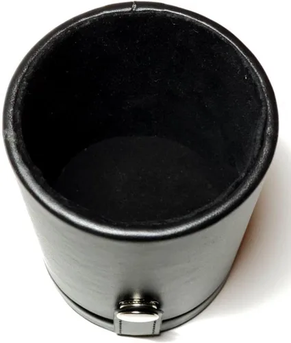 Vista 5 de CHH - Vaso de dados de cuero sintético con 5 dados de póquer español, forro de fieltro, 4.25 pulgadas
