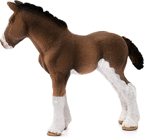 Vista 4 de Schleich Farm World - Figura de juguete Clydesdale Foal - Niños a partir