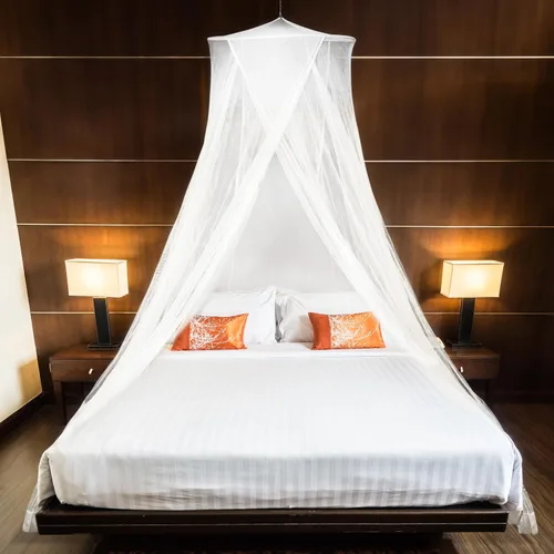 Vista 2 de MEKKAPRO Mosquitera extragrande King, hecha para King Queen y Twin, mosquitera para cama Cortinas de dosel de cama, mosquitera blanca