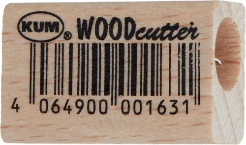 Vista 4 de Kum 107.01.01 Sacapuntas de madera con hoja de acero de 1 agujero, los colores varían