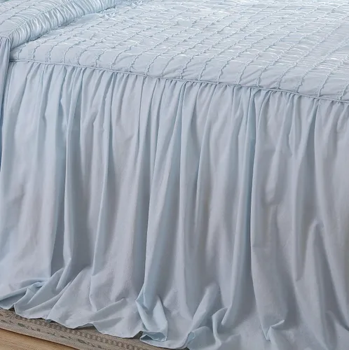 Vista 4 de Shabby Chic® - Colcha tamaño King, ropa de cama de algodón suave con fundas a juego, decoración del hogar bellamente drapeada para todas