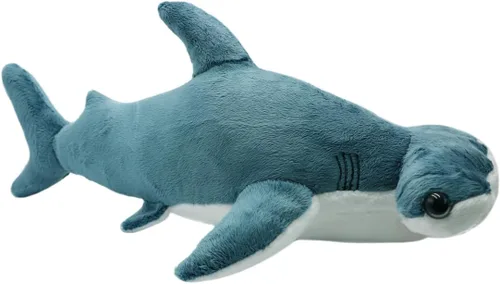 Vista 4 de ELAINREN Almohada de felpa realista Hammerhead ultra suave con cabeza de martillo y tiburón, cojín relleno/39.37 pulgadas