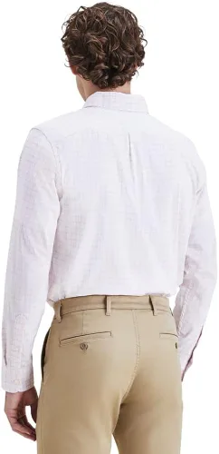 Vista 2 de Dockers Men's Classic Fit Long Sleeve Signature Comfort Flex Shirt (Standard and Big & Tall)