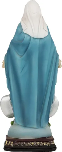 Vista 2 de Virgen La Milagrosa - Figura católica de resina de 8" La Milagrosa