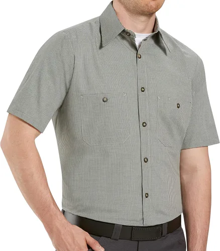 Vista 11 de Red Kap Camisa de uniforme de manga larga para hombre Negro