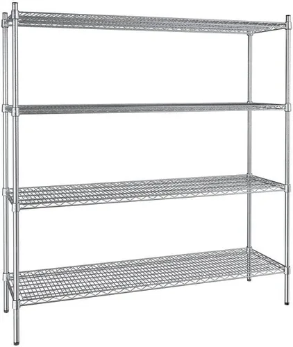 Vista 15 de Kit de 4 estantes de epoxi verde NSF de 21 x 72 pulgadas con postes de 86 pulgadas, estantería de almacenamiento resistente, kit de estantería