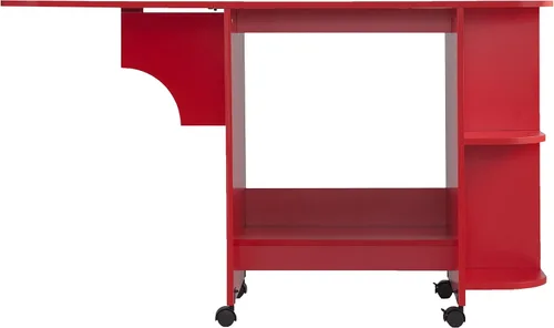 Vista 4 de SEI FURNITURE Southern Enterprises - Mesa extensible para manualidades, color rojo