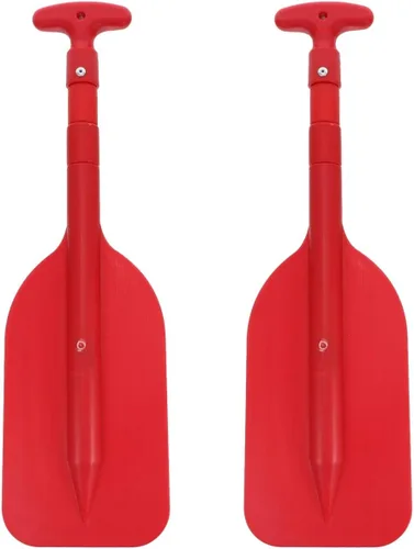 Vista 10 de LIOOBO Telescopic Kayak Paddle - 2Pcs Plastic Aluminum Canoe Oar, Boating Accessories River Tubing Paddles