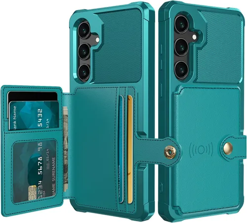 Vista 67 de Funda para Samsung Galaxy S21 Ultra con tarjetero, compatible con soporte magnético para automóvil, resistente a los golpes, resistente, suave, TPU