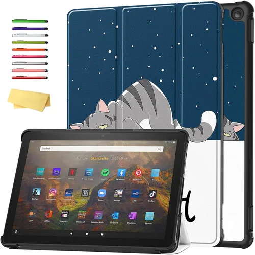 Vista 102 de Funda para Amazon Kindle Fire HD 8 y Fire HD 8 Plus (12ª/10ª generación, versión 2024/2022/2020) de 8 pulgadas, UUcovers con soporte triple