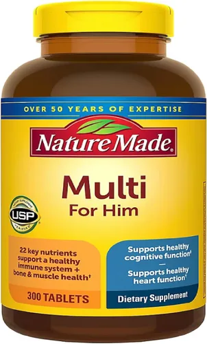 Vista 7 de Nature Made Multivitamínico para él, multivitaminas para hombre sin planchado, apoyo nutricional diario, vitaminas y minerales Nature Made Multi