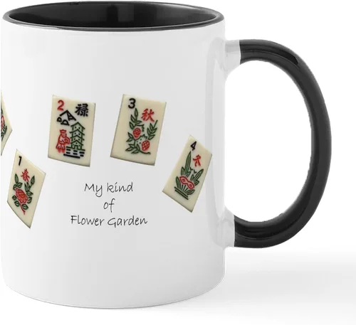 Vista 33 de CafePress Mahjong Mugs - Taza de café de cerámica de 11 oz (11.0 fl oz)
