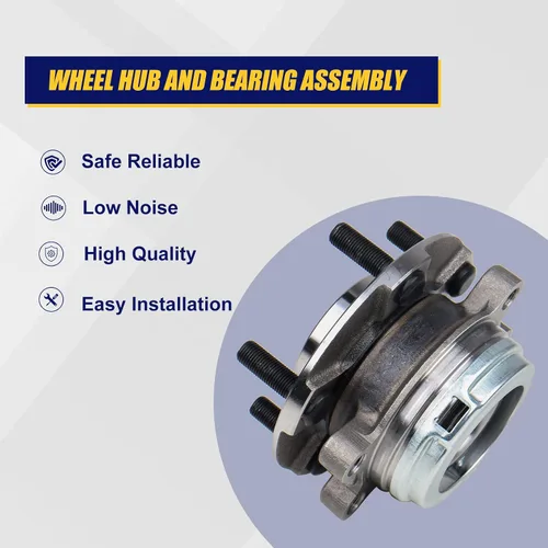 Vista 6 de KUSATEC 513296 Conjunto de buje y rodamiento de rueda delantera Compatible con Nissan Altima 2007-2018, Maxima 2009-2019, Murano 2009-2018