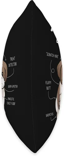 Vista 2 de Anatomy Of Dog Funny Animal Apparel Funny Anatomy Shih Tzu - Almohada para amantes de los perros, 15.7 x 15.7 in, multicolor