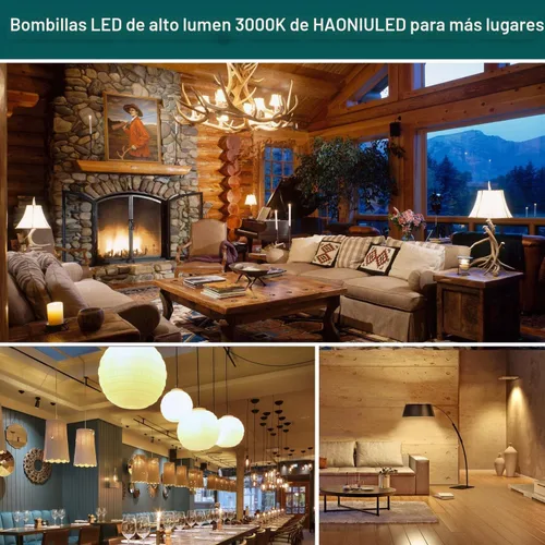 Vista 5 de Bombillas LED A19 equivalentes a 250 W, bombillas LED brillantes de 3670 lúmenes, 3000 K, blanco cálido, 27 W, E26, bombilla LED de maíz
