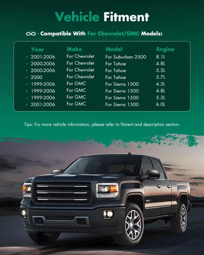 Vista 7 de SCITOO Espejo retrovisor lateral derecho del pasajero para 1999-2007 para Chevy Silverado Pickup 2000 para Chevy Suburban 1999-2006 para GMC Sierra