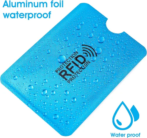 Vista 5 de Prasacco Juego de 24 fundas de bloqueo RFID para tarjetas de crédito, protector de tarjeta de identidad, antirrobo, protectores de pasaporte