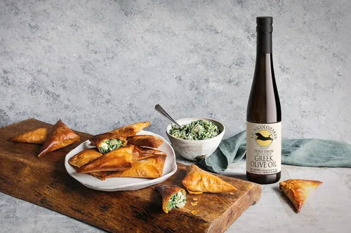 Vista 2 de J.E. Nicolozakes - Aceite de oliva virgen extra griego, importado de Creta, esencial de cocina saludable, botella de vidrio, 12.7 fl oz